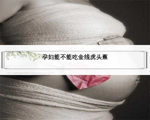 孕妇能不能吃金线虎头蕉